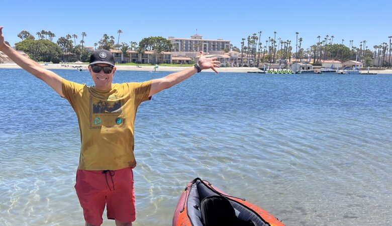 Ocean Hills Country Club Resident enjoying kayaking and the active lifestyle in San Diego, California.