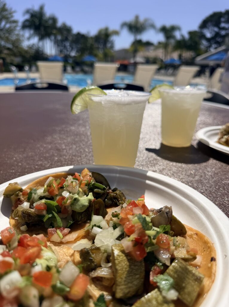 taco-tuesday-ocean-hills-country-club Residents enjoying Taco Tuesday and community events at Ocean Hills Country Club in Oceanside, California.